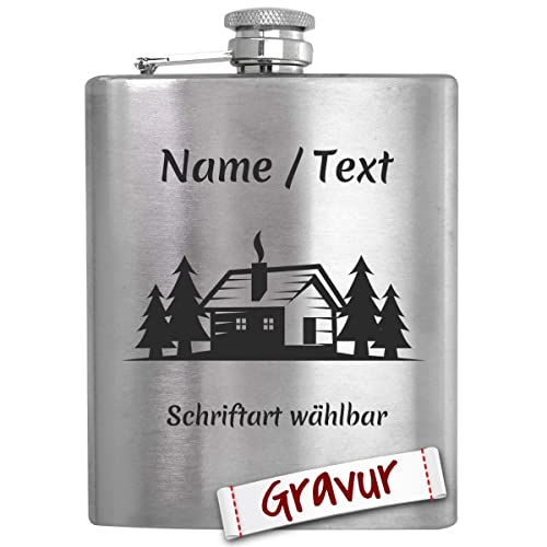 Wandern Geschenk Flachmann Set mit Gravur/Spruch personalisiert, Wanderer Geschenke für Frau, Mann, Oma, Opa, Geschenkidee zum Geburtstag, Ostern, Weihnachten, Ruhestand von LALALO