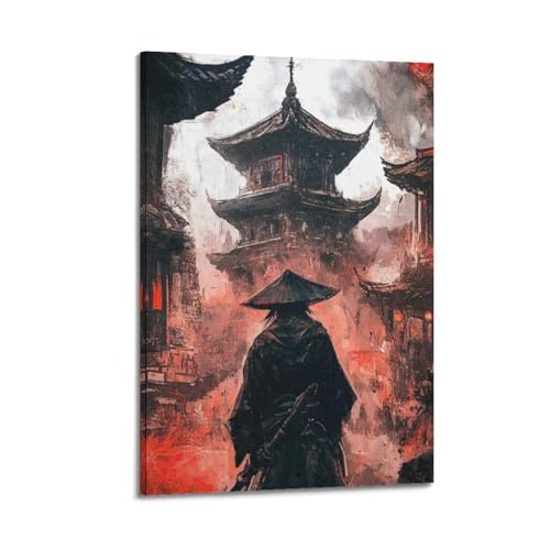 Poster, Motiv: Samurai, Japan, Stadt-Poster, dekoratives Gemälde, Leinwand, Wandposter und Kunstdruck, modernes Familienschlafzimmer, Dekoration, Poster, 20 x 30 cm Poster, Motiv: Samurai, Japan, Stadt-Poster, dekoratives Gemälde, Leinwand, Wandposter und Kunstdruck, modernes Familienschlafzimmer, Dekoration, Poster, 20 x 30 cm von LALBLZ