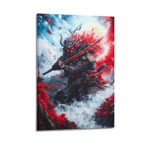 Samurai-Kunst-Poster, dekoratives Gemälde, Leinwand, Wandposter und Kunstdruck, moderne Familienschlafzimmer-Dekoration, Poster, 50 x 75 cm Samurai-Kunst-Poster, dekoratives Gemälde, Leinwand, Wandposter und Kunstdruck, moderne Familienschlafzimmer-Dekoration, Poster, 50 x 75 cm von LALBLZ