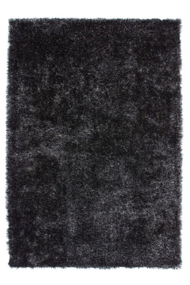 LALEE Teppich Teppich modern Design, anthrazit, Rechteckig, Höhe: 37 mm, Shaggy, Hochflor, Langflor, einfarbig, uni von LALEE