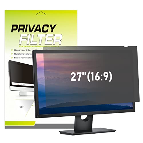 LAMA Blickschutzfilter Blickschutzfolie für 27 Zoll Monitor, Computer Monitor Universal Datenschutz Bildschirmfilter mit Sichtschutz Anti-Blaulicht und Blendschutz 16:9 (598x337mm) von LAMA