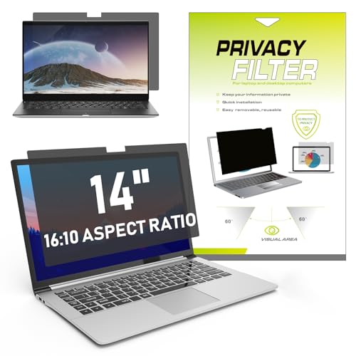 LAMA Blickschutzfilter für 14 Zoll Laptop Blickschutzfolie Blickschutzfilter Laptop Screen Filter Datenschutzbildschirmfilter mit Sichtschutz, Anti-Blaulicht und Blendschutz 16:10 (301 x 188 mm) von LAMA