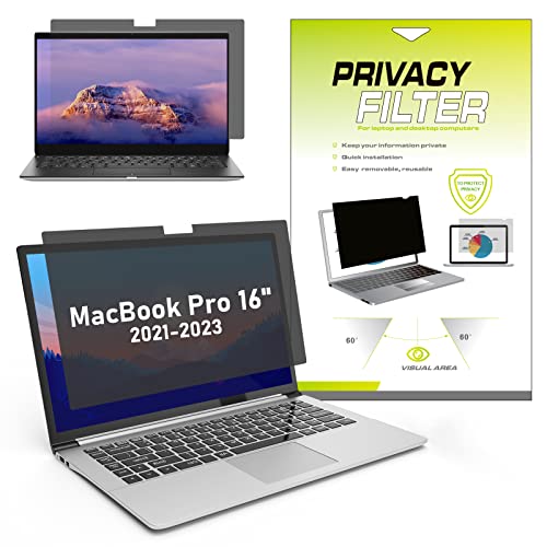 LAMA Blickschutzfilter für MacBook Pro 16 Zoll 2021-2023 M1/M2 Pro/Max, Blickschutzfolie Blickschutzfilter Laptop Screen Filter, Datenschutzbildschirmfilter mit Sichtschutz Anti-Blaulicht Blendschutz von LAMA