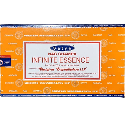 Satya Nag Champa Infinite Essence - Limited Edition - Exklusiver Duft Palo Santo und Vanille - 12 Schachteln mit 15 g von LAMARE
