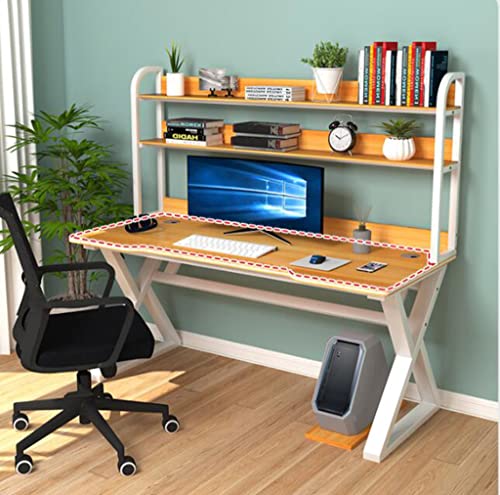 Home Desk Ecktisch Schreibtisch I-förmiger Computertisch, Home-Office-Schreibtisch, Tisch, Gamer-Workstation für PC, großer Computertisch für Zuhause und Büro, CL 140 cm von LAMEDOAT