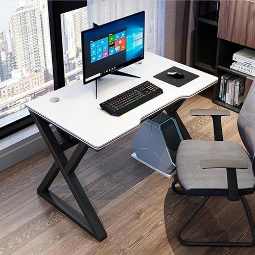 LAMEDOAT Gaming-Schreibtisch, PC-Computertisch, PC-Laptop-Tisch für große Räume, Heimcomputer, Oberfläche aus Kohlefaser, Gaming-Schreibtisch, PC-Tisch mit Kopfhörerhaken, BL 100 cm von LAMEDOAT