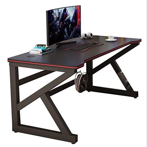 LAMEDOAT Gaming-Schreibtisch, ergonomischer PC-Computertisch, Heimbüro-Schreibtisch, extra groß, modern, ergonomisch für PC, großer Computertisch für Zuhause und Büro, AL 100 cm von LAMEDOAT