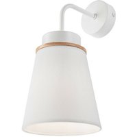 Lamkur Agustino Dome Wandleuchte, Stoffschirm, Weiß, 1x E27 von LAMKUR LIGHTING