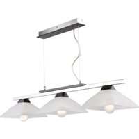 Lamkur Ela Stab-Pendel-Deckenleuchte mit Glasschirm, Wenge, 3x E27 von LAMKUR LIGHTING