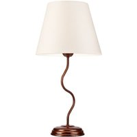 Lamkur Fabrizio Tischlampe mit Schirm mit Stoffschirm, braun, 1x E27 von LAMKUR LIGHTING
