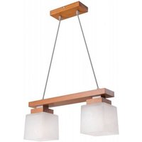 Lamkur Lighting - Lamkur Kubuś Kubus Bar Pendel-Deckenleuchte, Glasschirme Rustikal, 2x E27 von LAMKUR LIGHTING