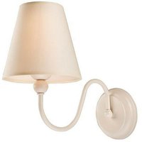 Lamkur Bouli Wandleuchte mit Schirm mit Stoffschirm, weiß, 1x E27 von LAMKUR LIGHTING