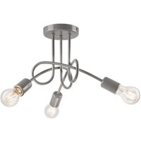 Lamkur Lighting - Lamkur Camilla Flexi Camilla Multi Arm Semi Flush Deckenleuchte Grau, 3x E27 von LAMKUR LIGHTING
