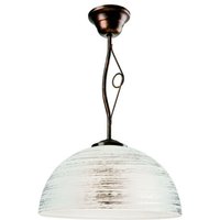 Lamkur Emilio Dome Pendel-Deckenleuchten mit Glasschirm, braun, 1x E27 von LAMKUR LIGHTING