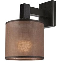 Lamkur Sofia Wandleuchte mit Schirm mit Stoffschirm, Wenge, 1x E27 von LAMKUR LIGHTING