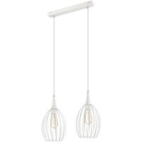 Lamkur Lighting - Lamkur Vincent Drahtgestell-Pendel-Deckenleuchte Weiß, 2x E27 von LAMKUR LIGHTING