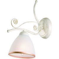 Lamkur Lighting - Lamkur Retro Wandleuchte mit Glasschirm weiß, 1x E27 von LAMKUR LIGHTING