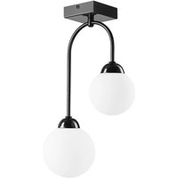 [NEUWERTIG] Lamkur Deckenleuchte Lampe G9 Bandi Schwarz 2flg Stahl Glas Wohnzimmer B-Ware von LAMKUR LIGHTING