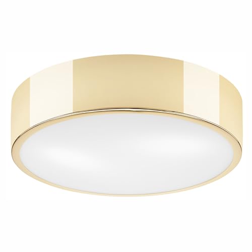 LAMKUR Dante 2-Punkt-Deckenleuchte 36 cm goldfarben von LAMKUR