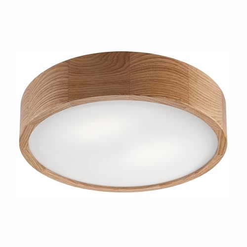 LAMKUR Deckenleuchte Eveline 2xE27/60W/230V Eiche ø 37 cm - FSC-zertifiziert von LAMKUR