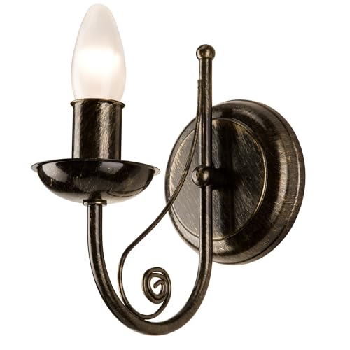 LAMKUR Wandleuchte DONATO 1xE14x40W/230V Schwarz von LAMKUR