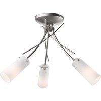 Lamkur Lighting - Lamkur Oshine Multi Arm Halbbündige Deckenleuchte Satin, 3x E14 von LAMKUR