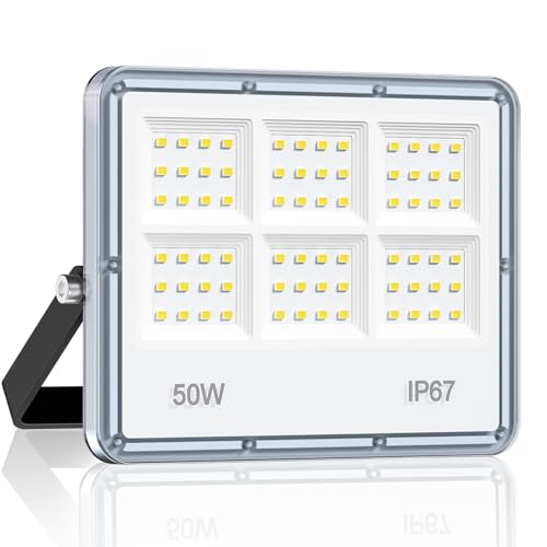 LAMLAMCK 50W LED Strahler Außen - 5000LM 72 LEDs Superhelles LED Fluter Außen, Außenstrahler Wasserdicht IP67, 7000k Kaltweiß Aussenstrahler Scheinwerfer für Garagen, Höfe, Fabriken, Straßen, Stadien LAMLAMCK 50W LED Strahler Außen - 5000LM 72 LEDs Superhelles LED Fluter Außen, Außenstrahler Wasserdicht IP67, 7000k Kaltweiß Aussenstrahler Scheinwerfer für Garagen, Höfe, Fabriken, Straßen, Stadien von LAMLAMCK