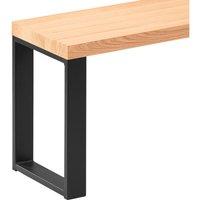 Hocker Beistelltisch Sitzbank 30x30x47 cm, Möbelfüße Simple Schwarz / Natur, LSB-01-A-002-30-9005S - Schwarz - Lamo Manufaktur von LAMO MANUFAKTUR