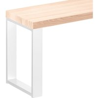 Hocker Beistelltisch Sitzbank 30x30x47 cm, Möbelfüße Simple Weiss / Roh, LSB-01-A-001-30-9016S - Weiss - Lamo Manufaktur von LAMO MANUFAKTUR