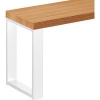 Hocker Beistelltisch Sitzbank 30x30x47 cm, Möbelfüße Simple Weiss / Rustikal, LSB-01-A-003-30-9016S - Weiss - Lamo Manufaktur von LAMO MANUFAKTUR