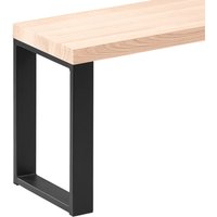 Hocker Beistelltisch Sitzbank 30x40x47 cm, Möbelfüße Simple Schwarz / Roh, LSB-01-A-001-40-9005S - Schwarz - Lamo Manufaktur von LAMO MANUFAKTUR