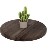 Holzplatte rund 40 cm aus Naturholz Tischplatte für Couchtisch, Kaffeetisch, Stärke: 28 mm Farbe: Ebenholz - Lamo Manufaktur von LAMO MANUFAKTUR