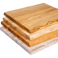 Massivholzplatte für Couchtisch, Holzplatte Massivholz Baumkante 60x60 cm, Esche Rustikal, LHB-01-A-003-60 - Lamo Manufaktur von LAMO MANUFAKTUR