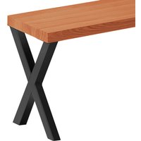 Sitzbank Esszimmer Holzbank 30x140x47cm, Möbelfüße Design Schwarz / Dunkel - Dunkel / Weiss - Lamo Manufaktur von LAMO MANUFAKTUR