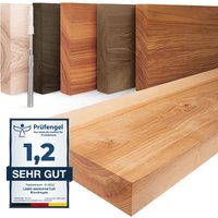 Wandregal Holz, Hängeregal Bücherregal Invisible, Farbe: Natur 100cm, LWG-01-A-002-100W - Natur - Lamo Manufaktur von LAMO MANUFAKTUR