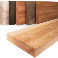 Wandregal Holz, Hängeregal Pure ohne Montageset, Farbe: Natur 140cm, LWG-01-A-002-140 - Natur - Lamo Manufaktur von LAMO MANUFAKTUR