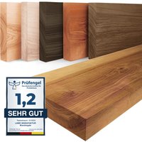 Lamo Manufaktur - Wandregal Holz, Hängeregal Pure ohne Montageset, Farbe: Rustikal 100cm, LWG-01-A-003-100 - Rustikal von LAMO MANUFAKTUR