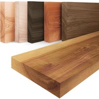 Lamo Manufaktur - Wandregal Holz, Hängeregal Pure ohne Montageset, Farbe: Rustikal 80cm, LWG-01-A-003-80 - Rustikal von LAMO MANUFAKTUR
