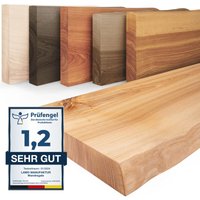 Wandregal Holz Baumkante, Bücherregal Pure ohne Befestigung, Farbe: Natur 100cm, LW-01-A-002-100 - Natur - Lamo Manufaktur von LAMO MANUFAKTUR