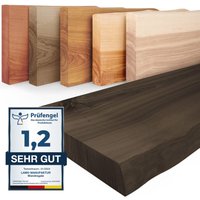 Wandregal Holz Baumkante, Bücherregal Pure ohne Befestigung, Farbe: Schwarz 40cm, LW-01-A-006-40 - Schwarz - Lamo Manufaktur von LAMO MANUFAKTUR