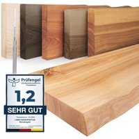 Wandregal Holz Baumkante, Schweberegal Invisible, Farbe: Natur 120cm, LW-01-A-002-120W - Natur - Lamo Manufaktur von LAMO MANUFAKTUR