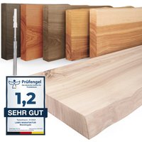 Wandregal Holz Baumkante, Schweberegal Invisible, Farbe: Roh 60cm, LW-01-A-001-60W - Roh - Lamo Manufaktur von LAMO MANUFAKTUR