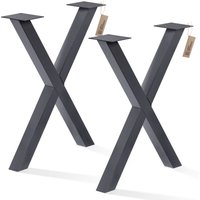 Tischgestell Mark Massive Tischbeine Tischkufen Tischfüße aus Stahl (Set, 2er-Set), Tischuntergestell für Esstisch pulverbeschichtet 80x80mm von LAMO MANUFAKTUR