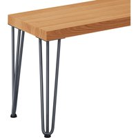 Sitzbank Esszimmer Holzbank 30x100x47 cm, Möbelfüße Creative Anthrazit / Rustikal, LSB-01-A-003-100-7016Cr - Dunkel / Anthrazit - Lamo Manufaktur von LAMO MANUFAKTUR