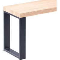 Lamo Manufaktur - Sitzbank Esszimmer Holzbank 30x120x47 cm, Möbelfüße Simple Anthrazit / Roh, LSB-01-A-001-120-7016S von LAMO MANUFAKTUR