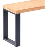 Sitzbank Esszimmer Holzbank 30x60x47 cm, Möbelfüße Simple Anthrazit / Natur, LSB-01-A-002-60-7016S - Roh / Anthrazit - Lamo Manufaktur von LAMO MANUFAKTUR