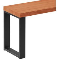 Sitzbank Esszimmer Holzbank 30x60x47 cm, Möbelfüße Simple Schwarz / Dunkel, LSB-01-A-004-60-9005S - Natur / Schwarz - Lamo Manufaktur von LAMO MANUFAKTUR