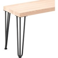 Sitzbank Esszimmer Holzbank 30x80x47 cm, Möbelfüße Creative Schwarz / Roh, LSB-01-A-001-80-9005Cr - Rustikal / Rohstahl mit Klarlack - Lamo Manufaktur von LAMO MANUFAKTUR