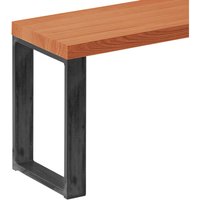 Sitzbank Esszimmer Holzbank 30x80x47 cm, Möbelfüße Simple Rohstahl mit Klarlack / Dunkel, LSB-01-A-004-80-0000S - Natur / Rohstahl mit Klarlack von LAMO MANUFAKTUR