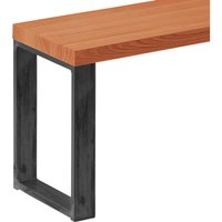 Sitzbank Flur Holzbank 30x30x47 cm, Möbelfüße Simple Rohstahl mit Klarlack / Dunkel, LSB-01-A-004-30-0000S - Natur / Rohstahl mit Klarlack - Lamo von LAMO MANUFAKTUR